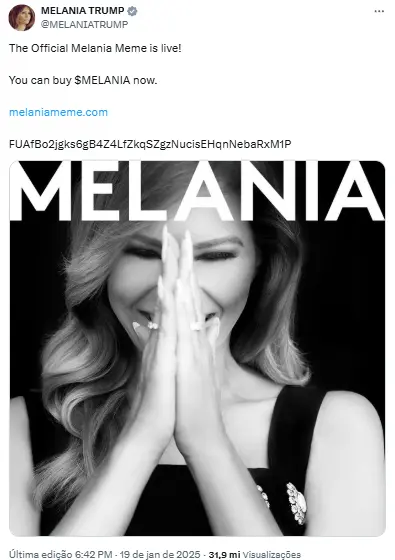 Fonte: @MELANIATRUMP/X
